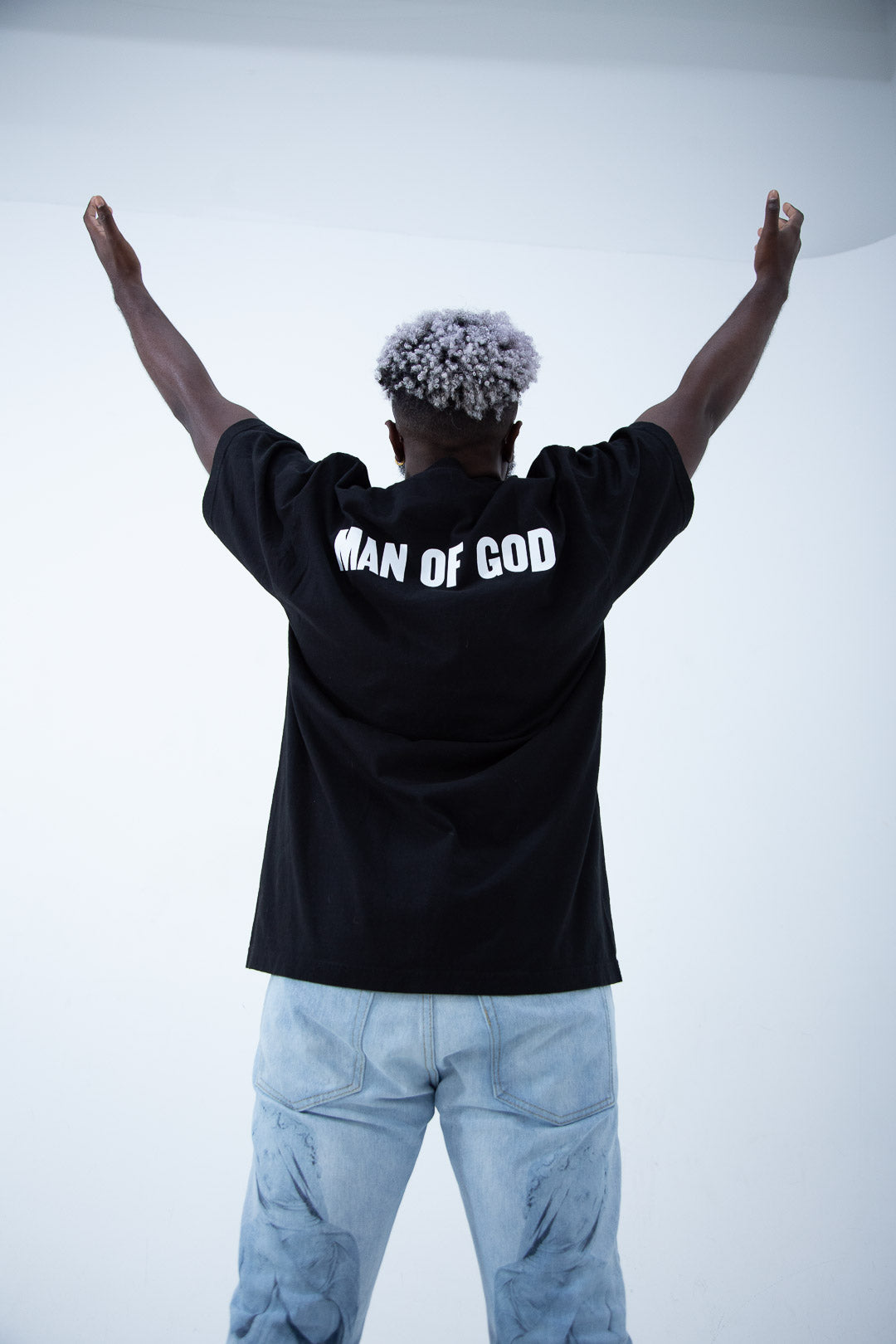 MAN OF GOD TEE BLACK